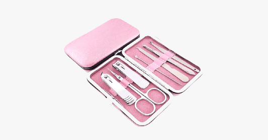 Skorter | 7-piece nail clipper set - Comes in a pink case - Perfect for manicure!