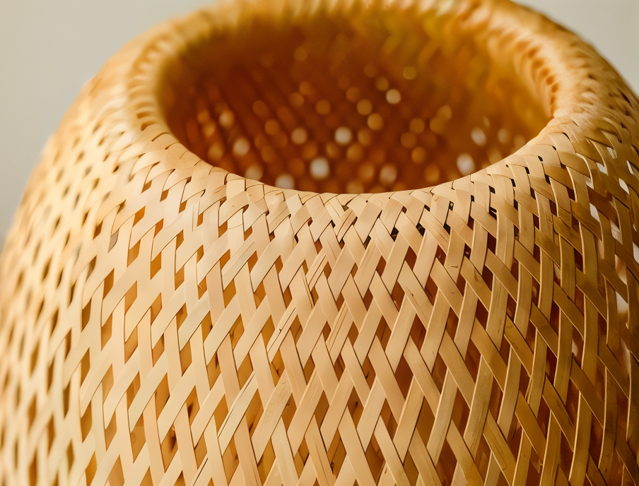 Skorter | NatureHue – Vintage Bamboo Table Lamp – Creative Woven Rattan Desk Light