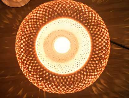 Skorter | NatureHue – Vintage Bamboo Table Lamp – Creative Woven Rattan Desk Light