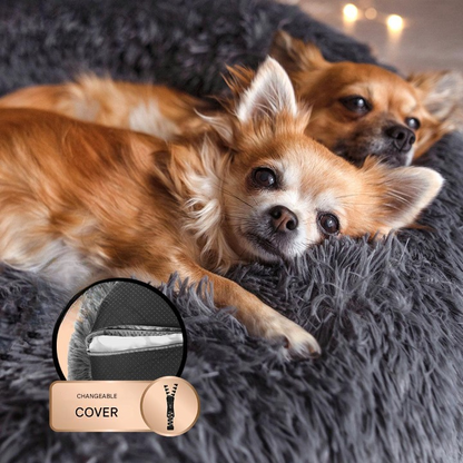 Skorter | FluffyNest Comfort Dog Bed – Orthopedic Plush Sleeping Cushion for Dogs