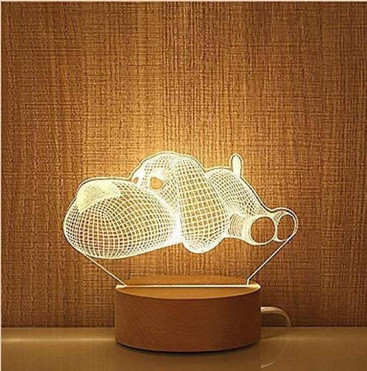 Skorter | New Dog Foldable 3d Lamp Bedroom Children's Room Christmas Gift 3d Nightstand Lamps For Bedroom Korean Desk Lamp