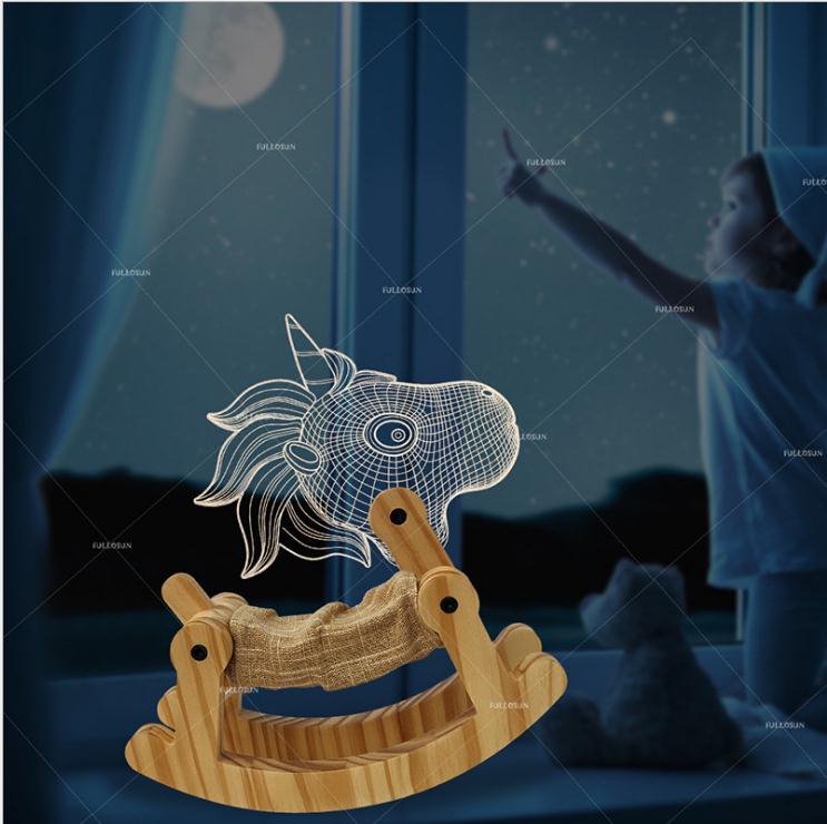 Skorter | New Dog Foldable 3d Lamp Bedroom Children's Room Christmas Gift 3d Nightstand Lamps For Bedroom Korean Desk Lamp