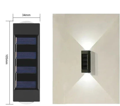 Skorter | LUMIX | New Solar Wall Lighting for Outdoors | Waterproof LED Solar Lamp for Ambient Garden Light