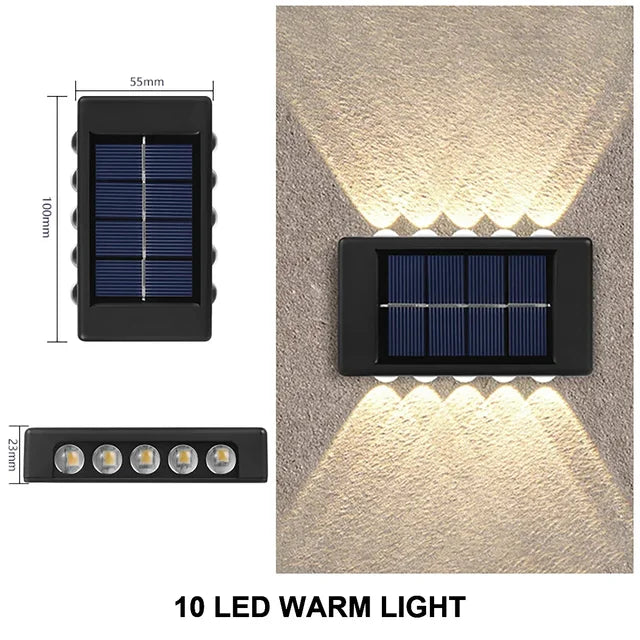 Skorter | LUMIX | New Solar Wall Lighting for Outdoors | Waterproof LED Solar Lamp for Ambient Garden Light