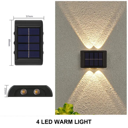 Skorter | LUMIX | New Solar Wall Lighting for Outdoors | Waterproof LED Solar Lamp for Ambient Garden Light