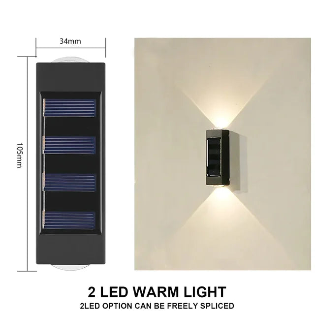 Skorter | LUMIX | New Solar Wall Lighting for Outdoors | Waterproof LED Solar Lamp for Ambient Garden Light
