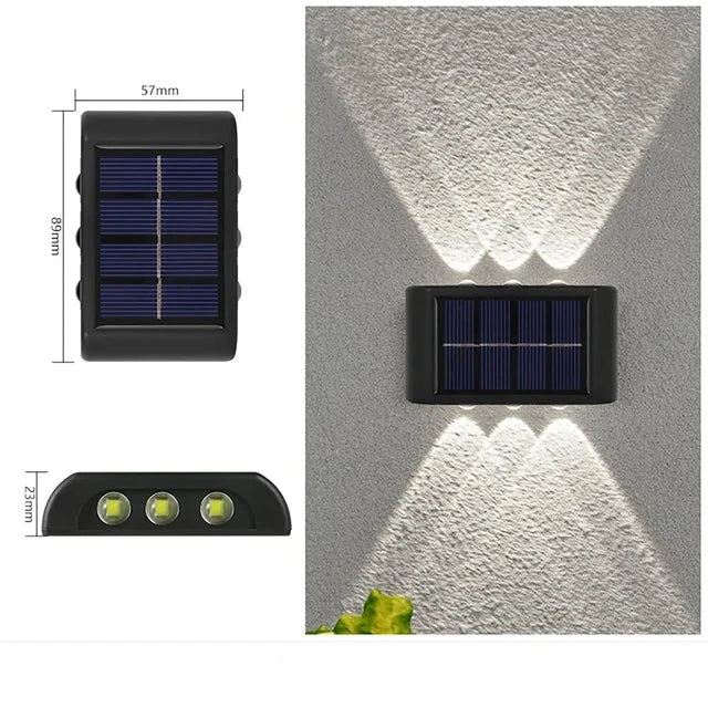 Skorter | LUMIX | New Solar Wall Lighting for Outdoors | Waterproof LED Solar Lamp for Ambient Garden Light