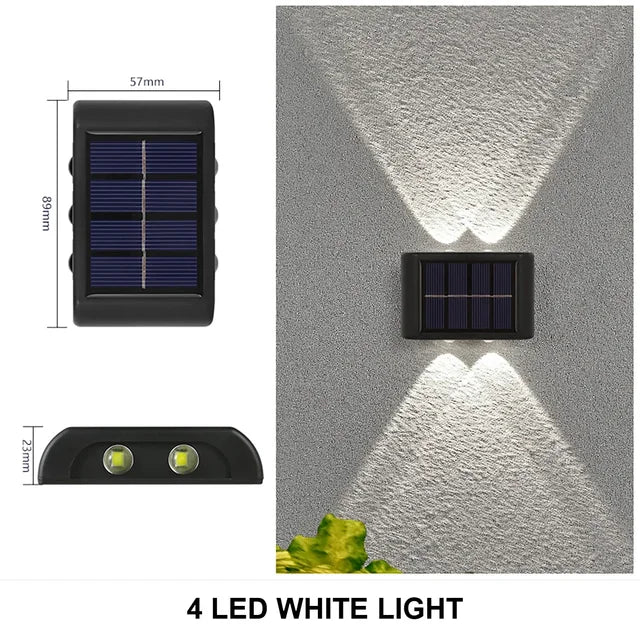 Skorter | LUMIX | New Solar Wall Lighting for Outdoors | Waterproof LED Solar Lamp for Ambient Garden Light