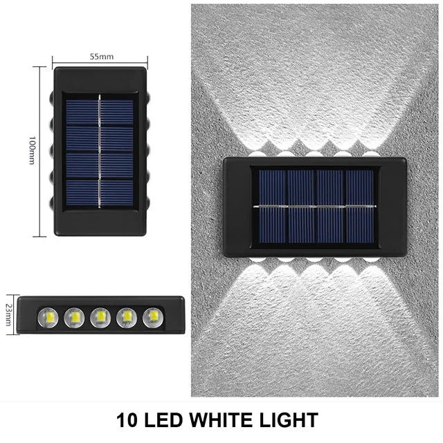 Skorter | LUMIX | New Solar Wall Lighting for Outdoors | Waterproof LED Solar Lamp for Ambient Garden Light