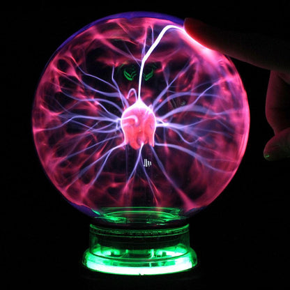 Skorter | PlasmaNova Plasma Ball Night Light | Interactive Lighting | Decorative Table Lamp | Perfect for Home and Office