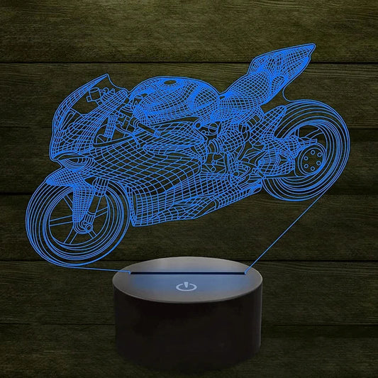 Skorter | LumiBike - 3D LED Night Light with Motors Design for Cyclists & Children's Room Decor