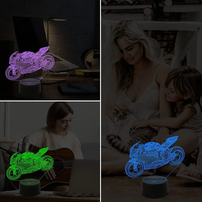 Skorter | LumiBike - 3D LED Night Light with Motors Design for Cyclists & Children's Room Decor