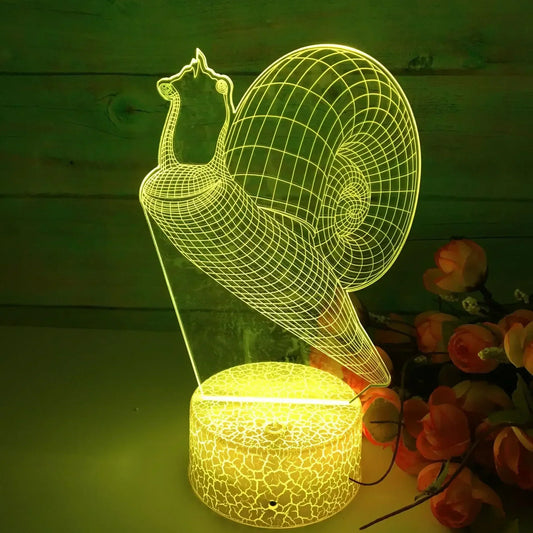 Skorter | GlowSnail - 3D LED Night Light with Color Changing and Dimmable Function