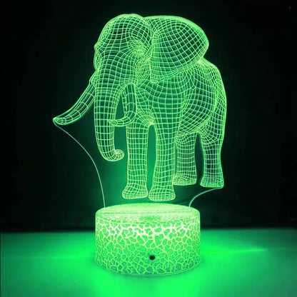 Skorter | LumiElephant - 3D LED Night Light with Color Change and Optical Illusion