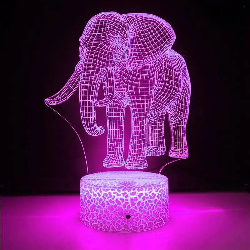 Skorter | LumiElephant - 3D LED Night Light with Color Change and Optical Illusion