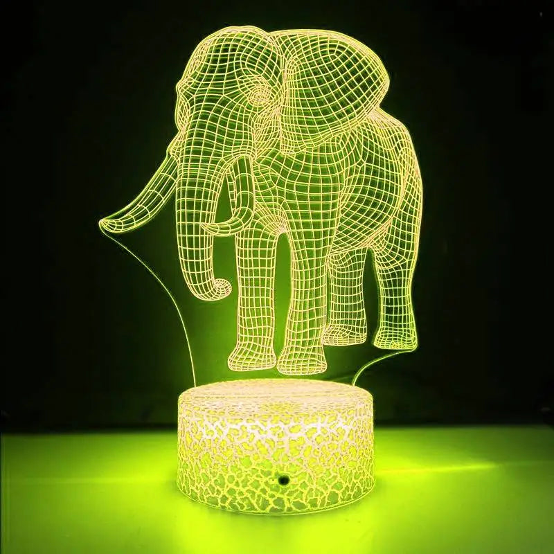 Skorter | LumiElephant - 3D LED Night Light with Color Change and Optical Illusion