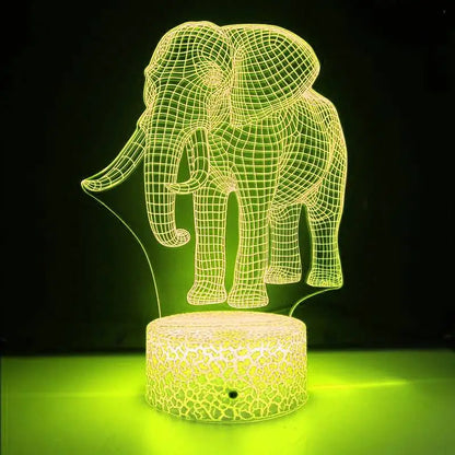 Skorter | LumiElephant - 3D LED Night Light with Color Change and Optical Illusion
