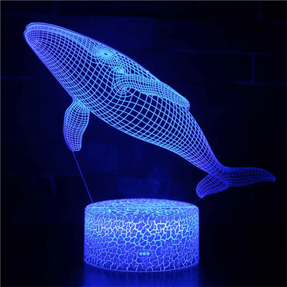 Skorter | AquaGlow – 3D LED Night Light with Whale Illusion for Children's Room