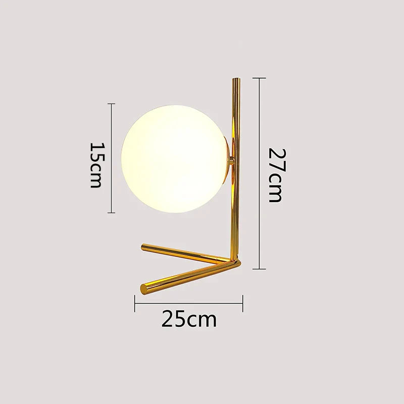 Skorter | RadiantGlow - Modern Table Lamp with Elegant Glass Sphere