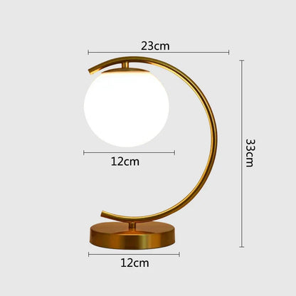 Skorter | RadiantGlow - Modern Table Lamp with Elegant Glass Sphere