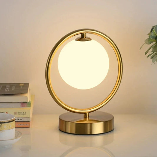 Skorter | RadiantGlow - Modern Table Lamp with Elegant Glass Sphere