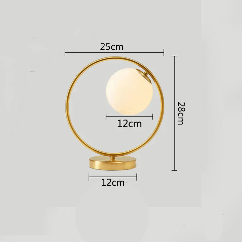 Skorter | RadiantGlow - Modern Table Lamp with Elegant Glass Sphere