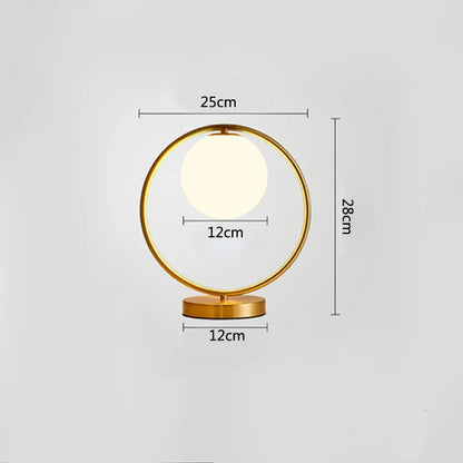 Skorter | RadiantGlow - Modern Table Lamp with Elegant Glass Sphere