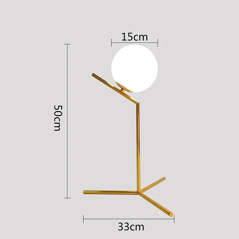 Skorter | RadiantGlow - Modern Table Lamp with Elegant Glass Sphere