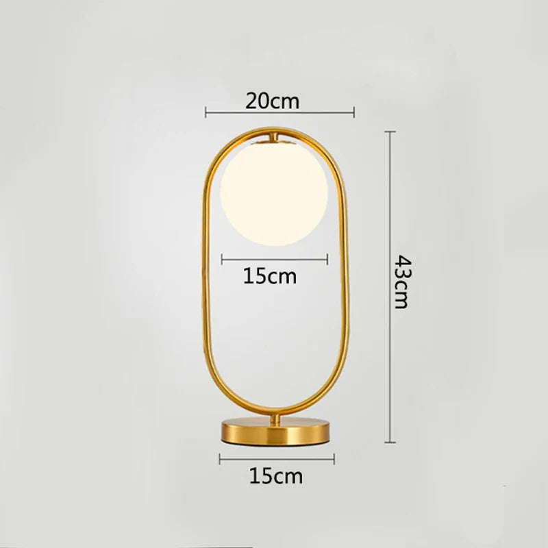 Skorter | RadiantGlow - Modern Table Lamp with Elegant Glass Sphere