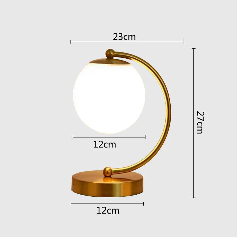 Skorter | RadiantGlow - Modern Table Lamp with Elegant Glass Sphere