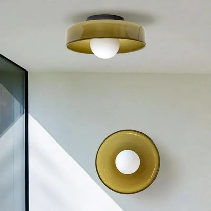 Skorter | GLASSGLOW CEILING LIGHT – Scandinavian ceiling lamp made of glass for a warm & minimalist living ambience