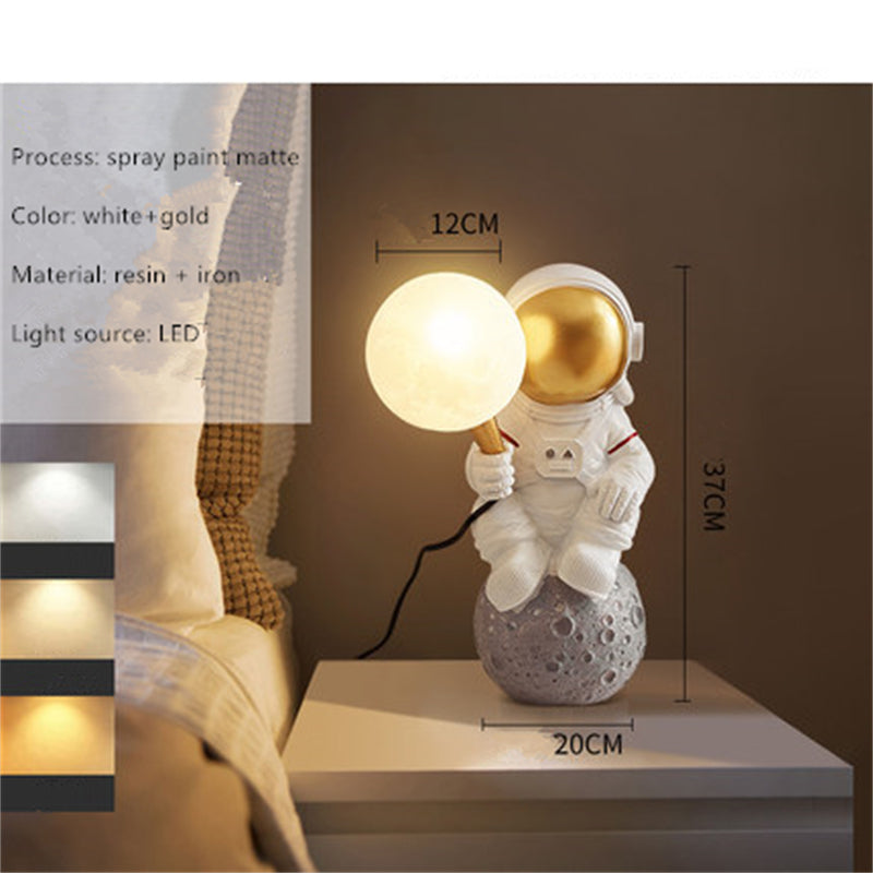 Skorter | Nordic LED personal astronaut moon children's room wall lamp kitchen dining room bedroom study balcony hall lamp decoration