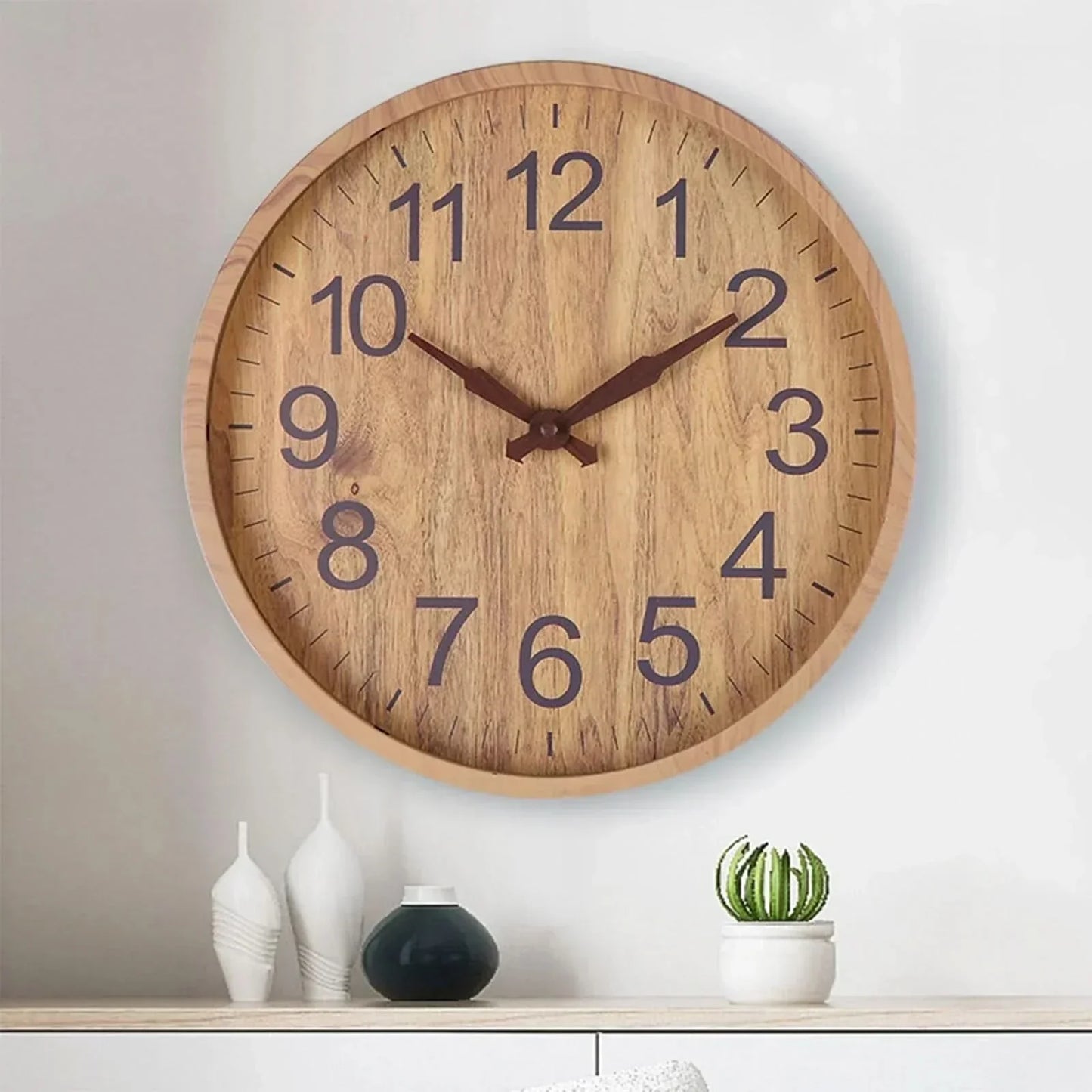 Skorter | WOODEN WALL CLOCK – Stylish wooden clock in natural design for calm & elegant living spaces