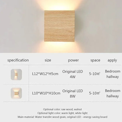 Skorter | LumiOak - Wooden wall lamp