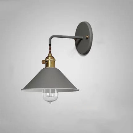 Skorter | Nordic Industrial Cone Gray Wall Lamp