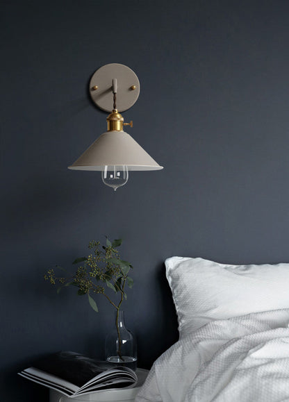 Skorter | Nordic Industrial Cone Sage Green Wall Lamp