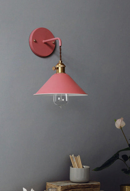 Skorter | Nordic Industrial Cone Sage Green Wall Lamp