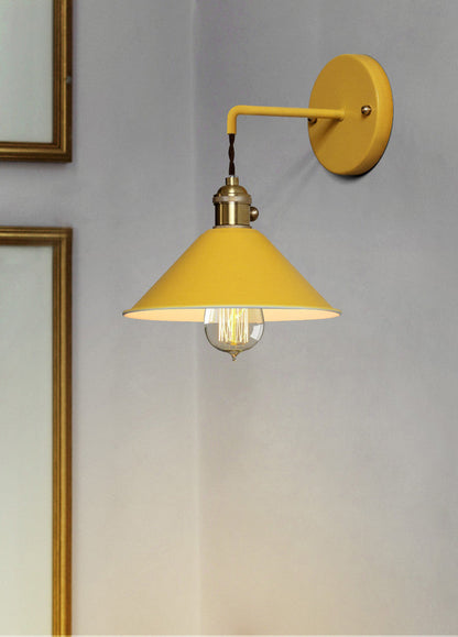 Skorter | Nordic Industrial Cone Yellow Wall Lamp