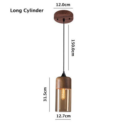 Skorter | Nordic Trelux pendant lamp with tea-colored glass shade