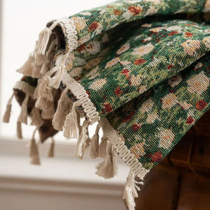 Skorter | Ditsy Floral Tassel Curtain Panel for Bedroom or Living Room