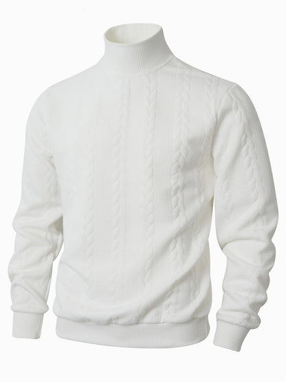 Men's stylish sweater with textured stand-up collar Skorter