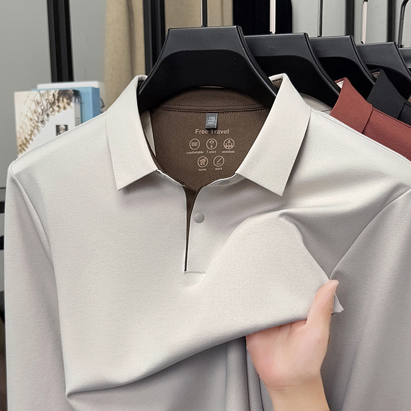 Andningsbar sportpolo för män med innovativ lättskött skorter