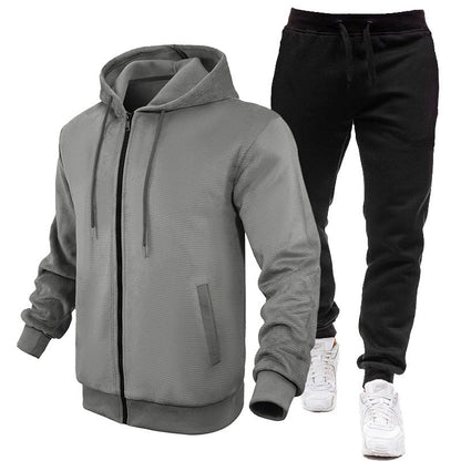 Men's sporty hoodie and tracksuit with fleece lining and practical pockets Skorter