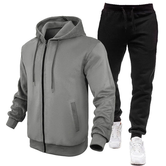 Men's sporty hoodie and tracksuit with fleece lining and practical pockets Skorter