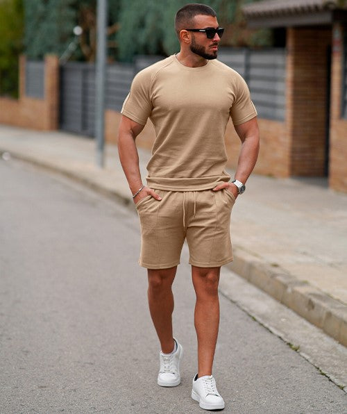 Men's sporty short-sleeve set with comfortable shorts Skorter