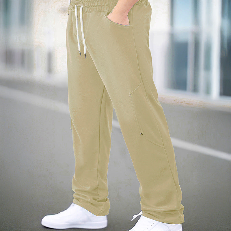 Men's sporty jogging pants with breathable mesh inserts and elastic waistband Skorter