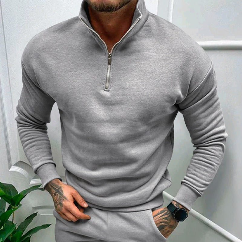 Men's sweatshirt with stand-up collar and zipper Skorter