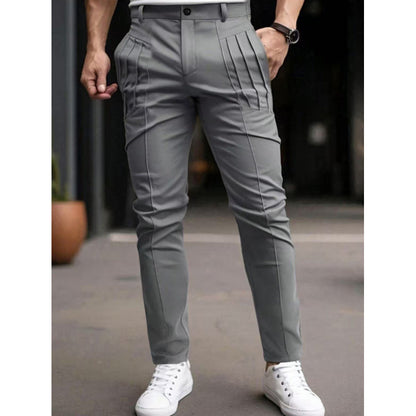 Men's stylish Slim-Fit suit trousers with pleated design Skorter