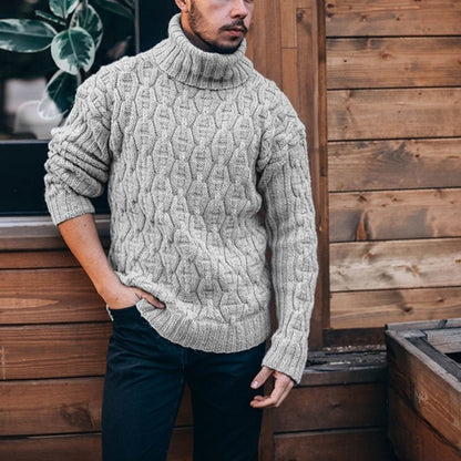 Men's chunky knit turtleneck sweater Skorter