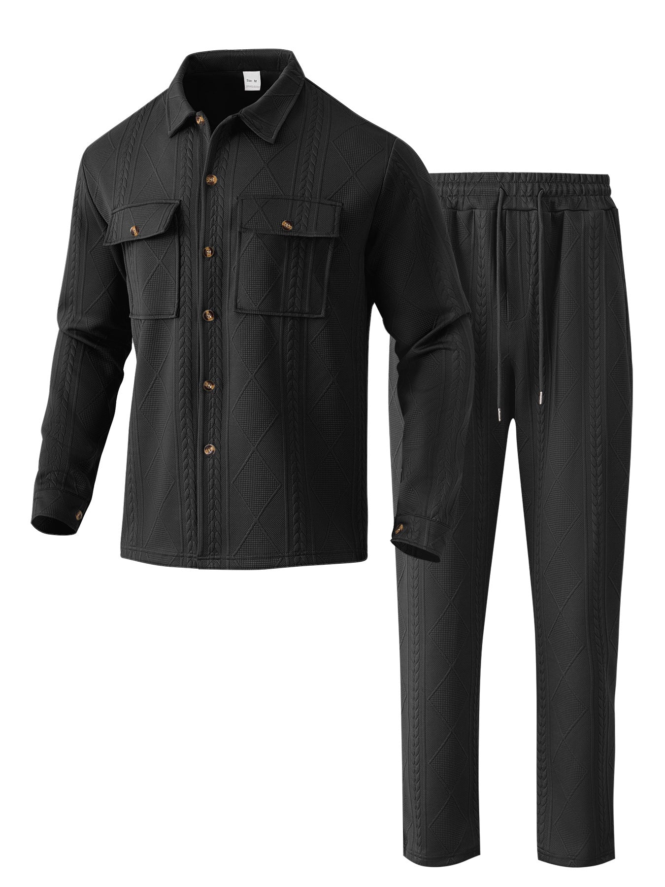 Men's stylish tracksuit with patterned top and elastic waistband Skorter